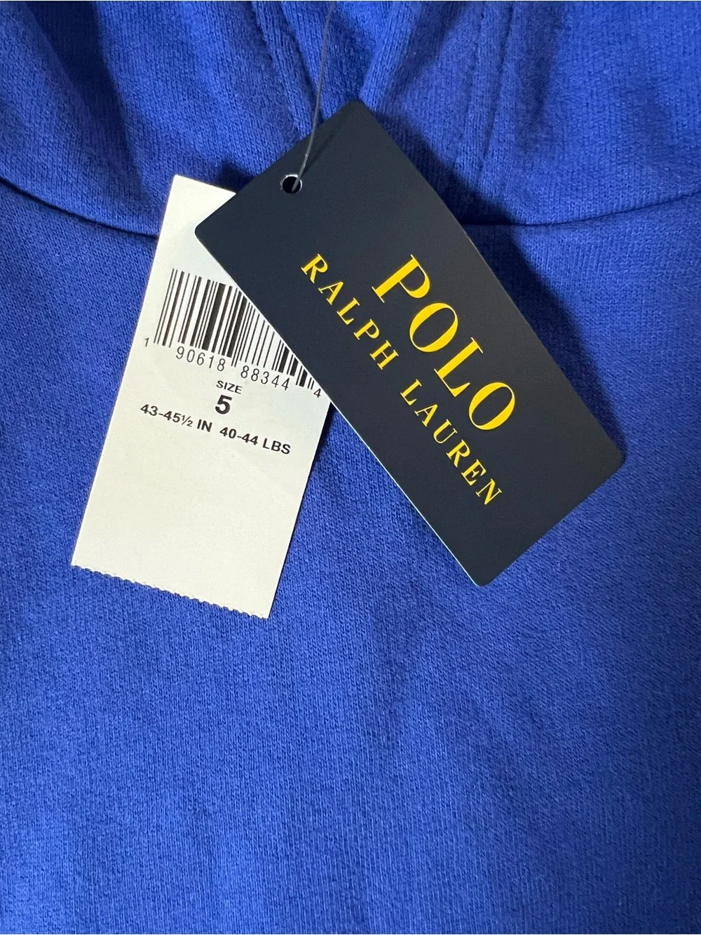 Ralph Lauren Royal Blue Hoodie Dress with Plaid Skirt 5T